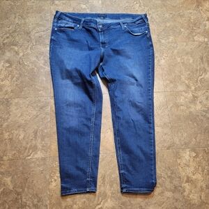 Silver Jeans Elyse Skinny Womens 22x29 *22x28* Blue Dark Wash High Rise